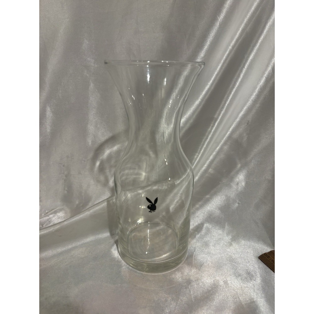 Playboy Clear Glass 8" Water Carafe or vase